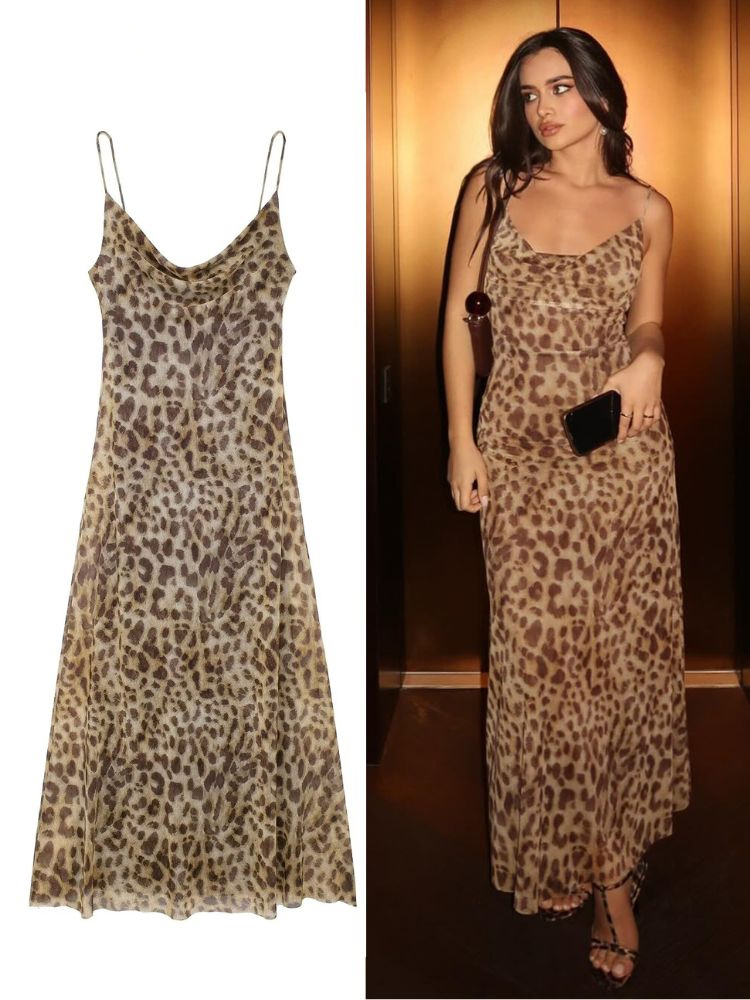 Women Formal Wear Zara - HH 2024 Women Summer Vintage Leopard