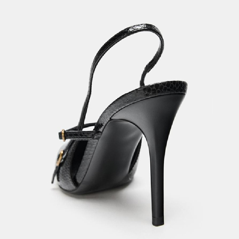 Sexy Pointed Toe Textured Leat - Slingback Heel Formal reseña y precio