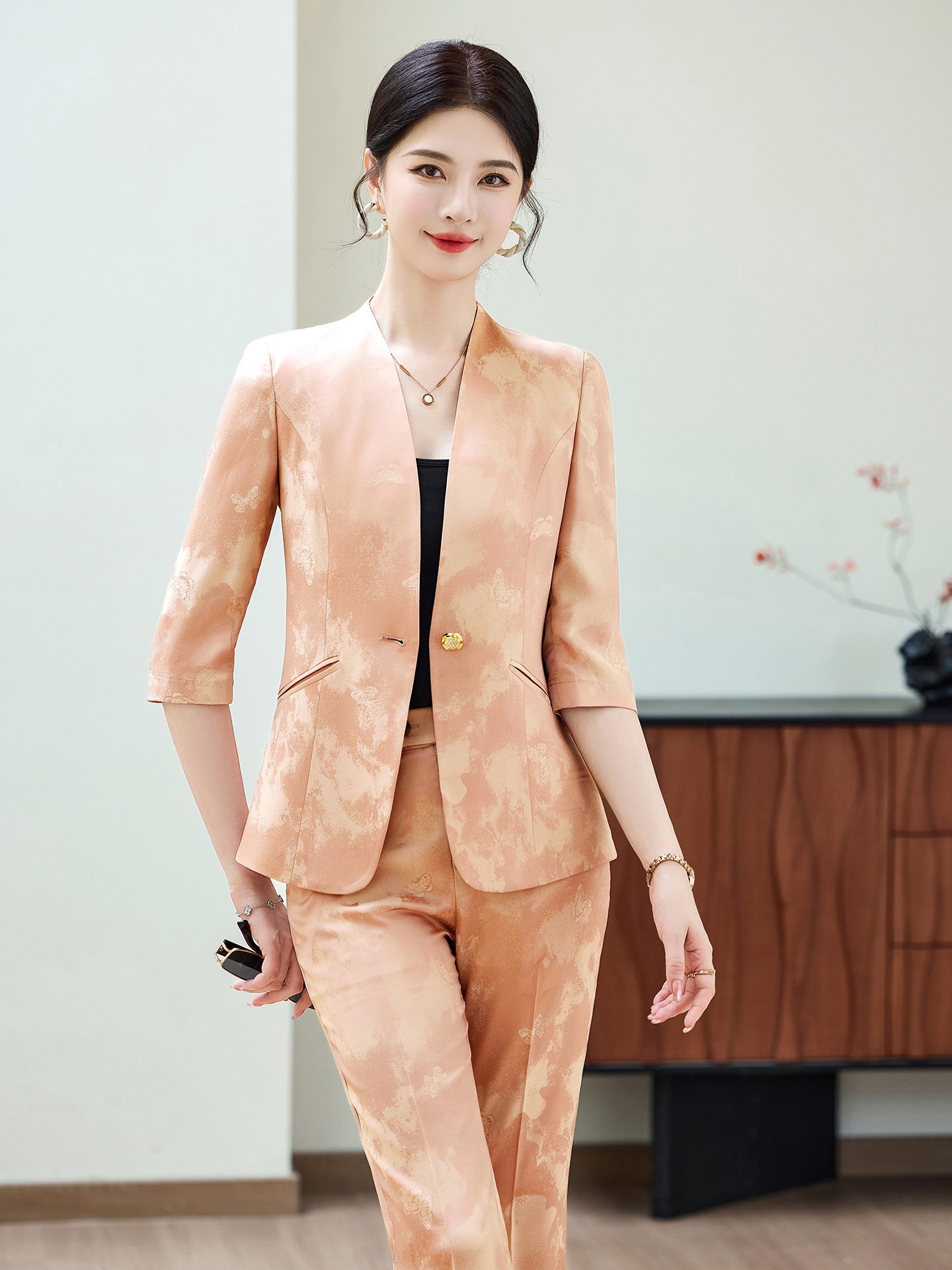 Fashion Office Ladies Blazer a - Women Formal Wear Blazer Set reseña y precio