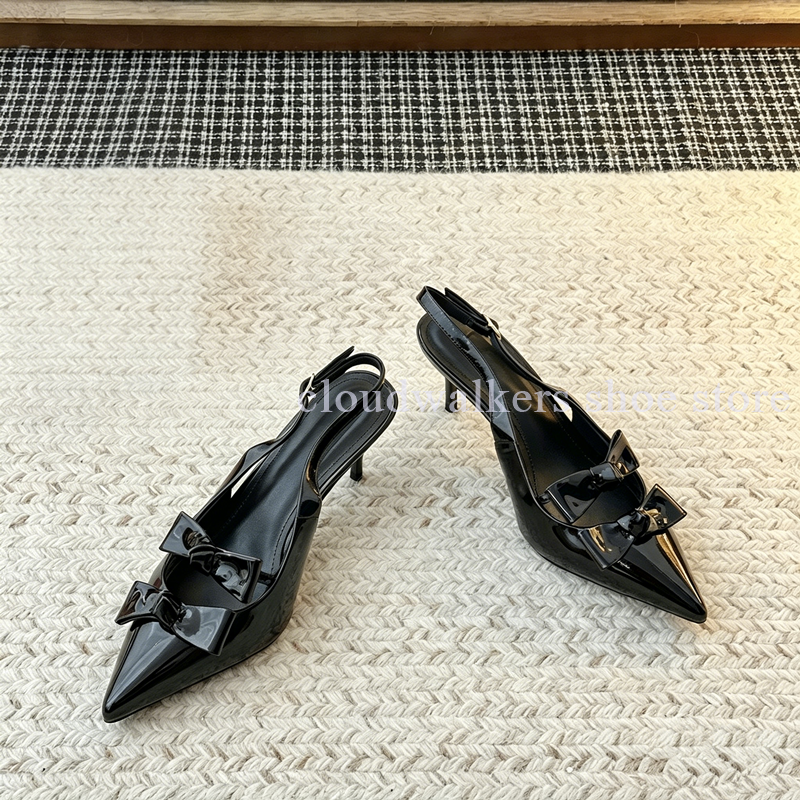 Elegant Double Bow Slingback H - Formal Women Daily Wear Sandals reseña y precio