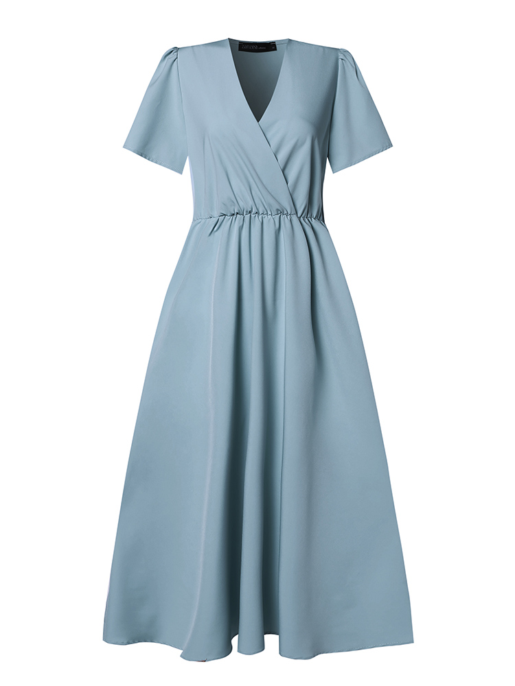 ZANZEA 2024 Elegant Short Slee - Women Formal Wear Zara reseña y precio