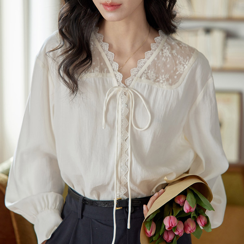 Long Sleeve Shirts Womens Sati - Women Formal Blouses For Evening Wear reseña y precio