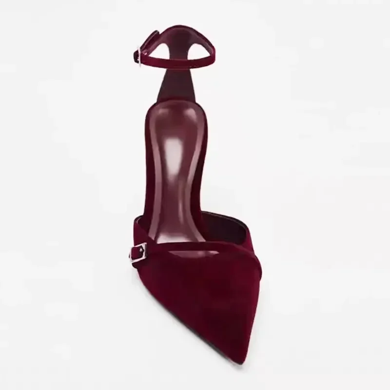 Luxury Velvet Ankle Strap Wome - Slingback Heel Formal reseña y precio