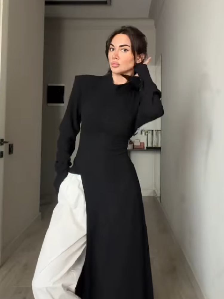 Women's Casual High Neck Long  - Women Formal Wear For Meeting reseña y precio