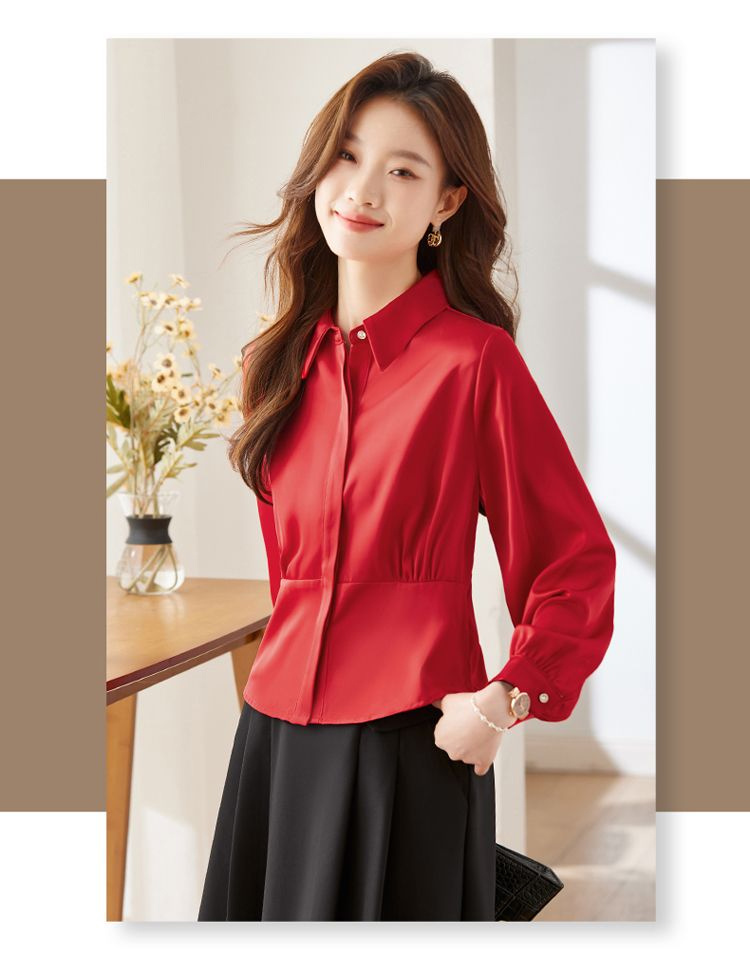 Long Sleeve Shirts Womens Cott - Women Formal Blouses For Evening Wear reseña y precio