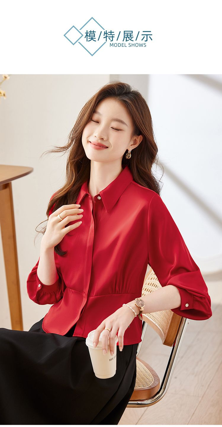 Long Sleeve Shirts Womens Cott - Women Formal Blouses For Evening Wear reseña y precio