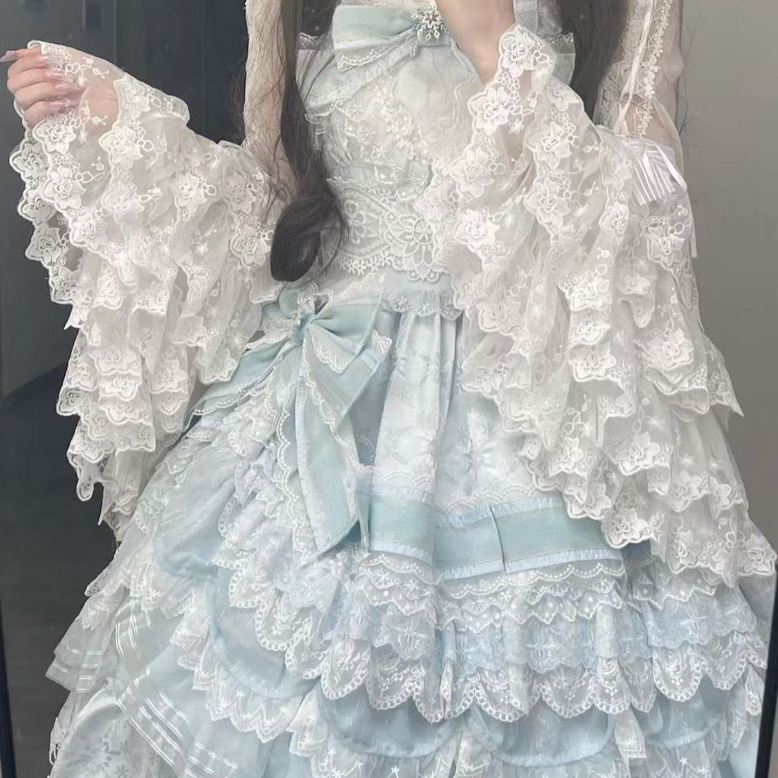 Sweet Lolita Blouse Lace Trim  - Women Formal Blouses For Evening Wear reseña y precio