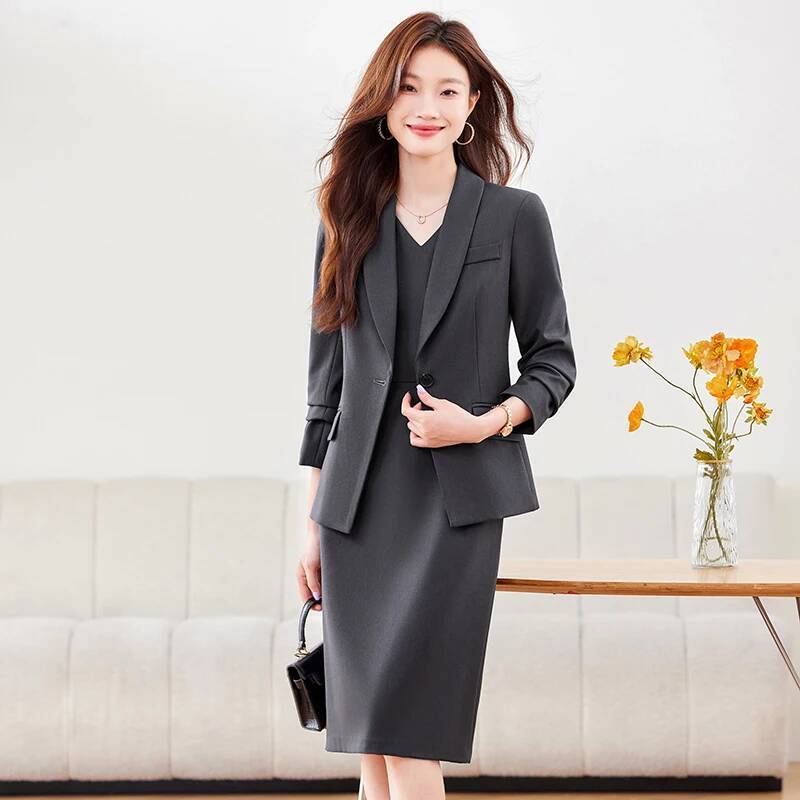 High Quality Fabric Women Busi - Women Formal Wear Blazer Set reseña y precio
