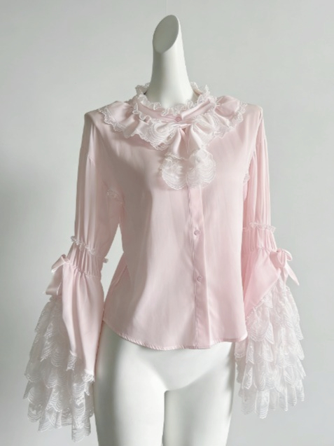 Kawaii Lolita Blouse Pearl But - Women Formal Blouses For Evening Wear reseña y precio