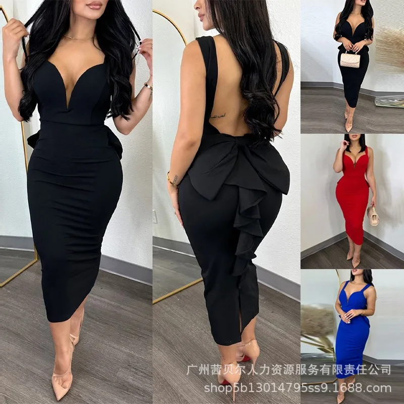 New Women's Backless Ruffles P - Women Formal Wear Zara reseña y precio