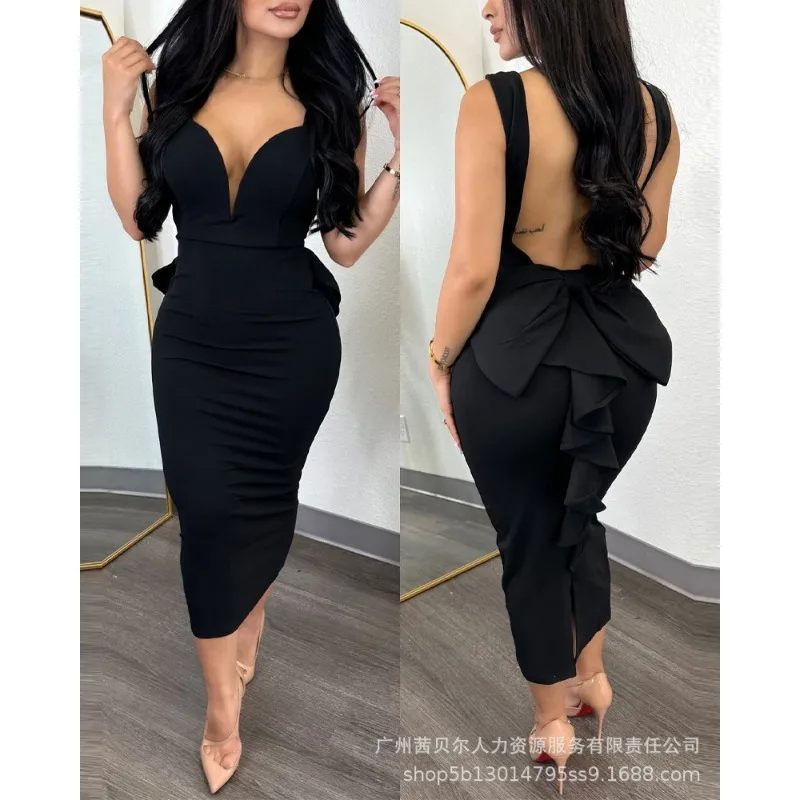 New Women's Backless Ruffles P - Women Formal Wear Zara reseña y precio
