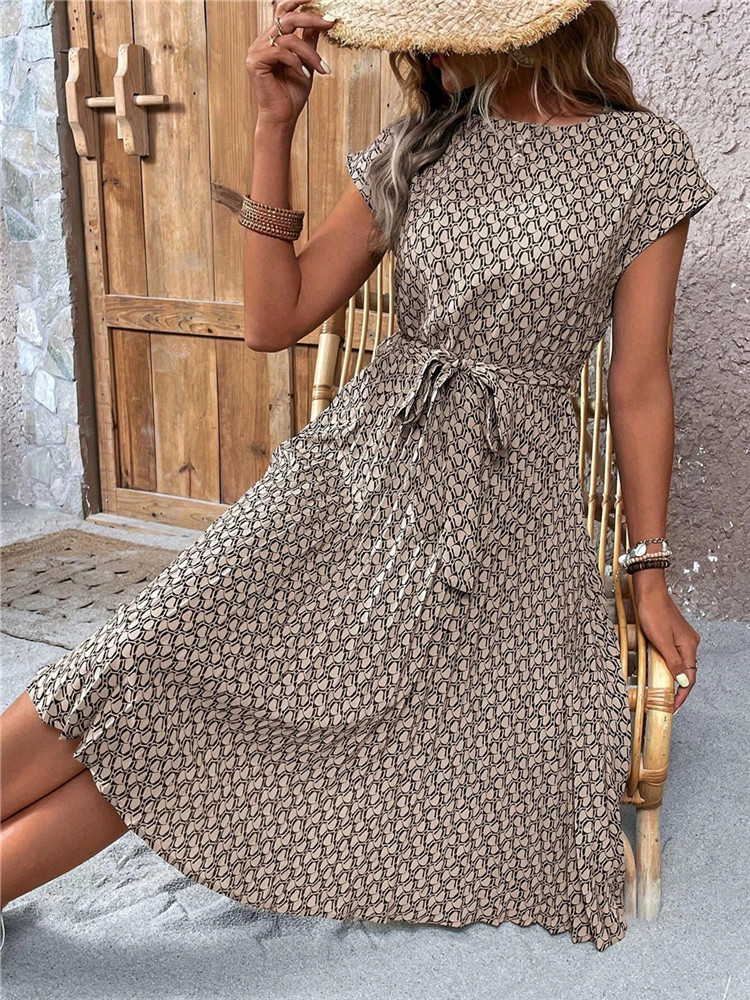 Msfilia Summer Print Pleated A - Women Formal Wear Zara reseña y precio