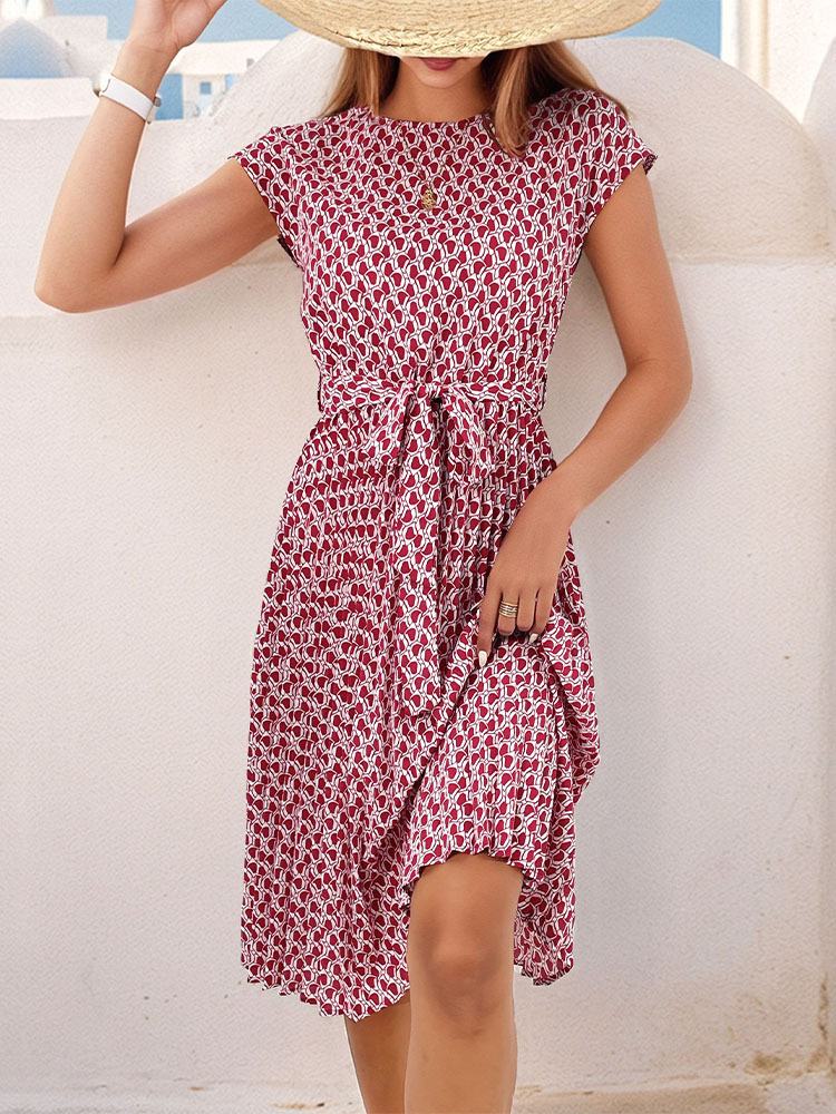 Msfilia Summer Print Pleated A - Women Formal Wear Zara reseña y precio