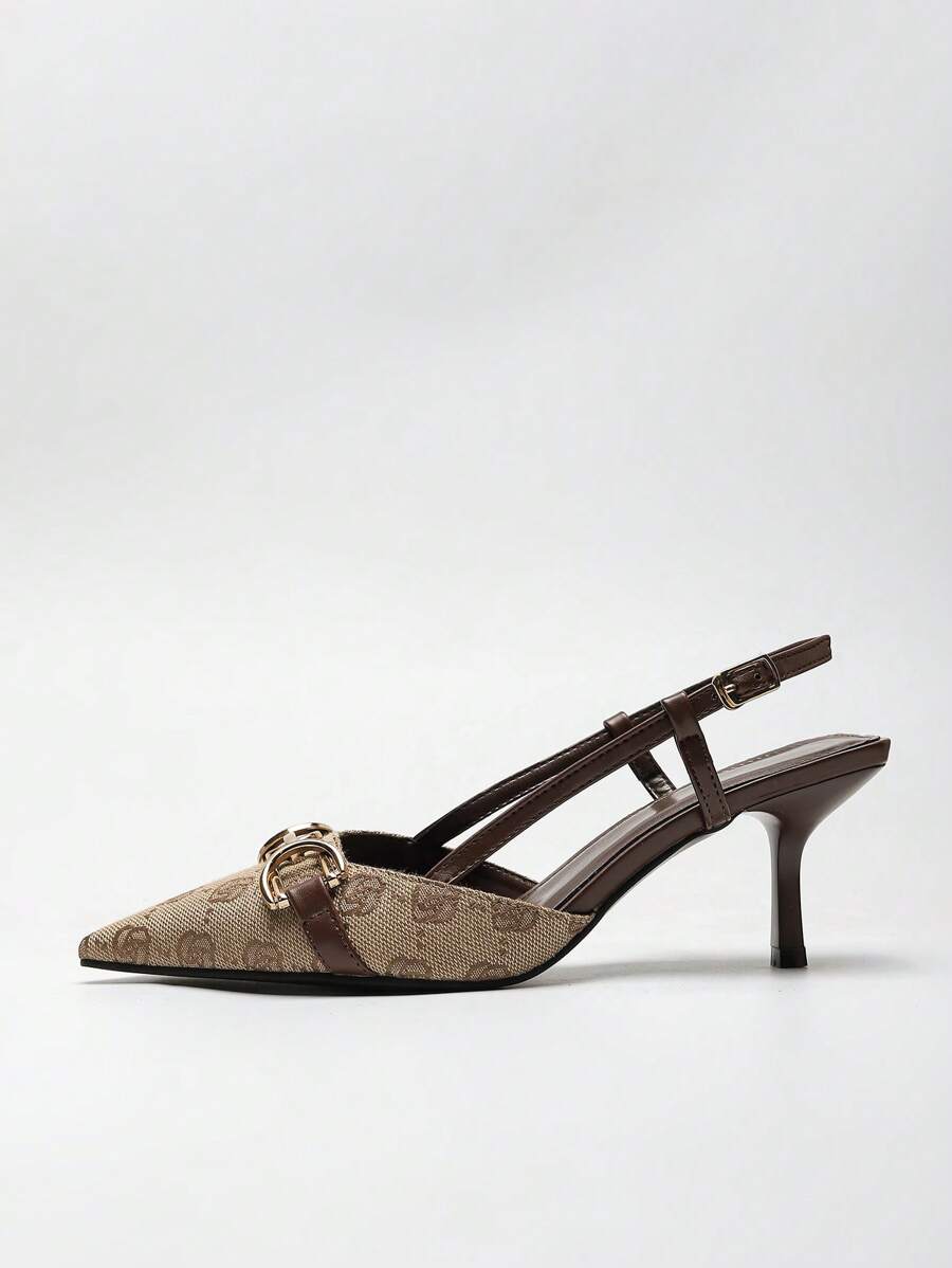 Women's Vintage Floral Embroid - Slingback Heel Formal reseña y precio