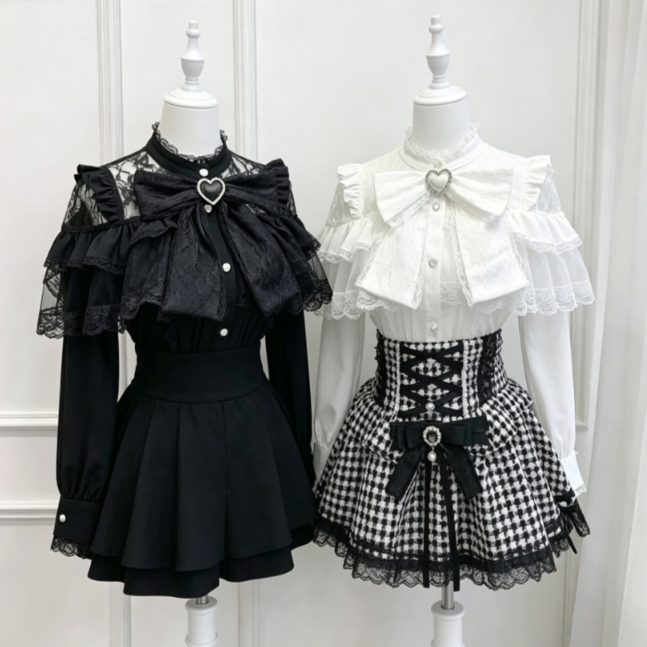 Kawaii Japanese Lolita Blouse  - Women Formal Blouses For Evening Wear reseña y precio