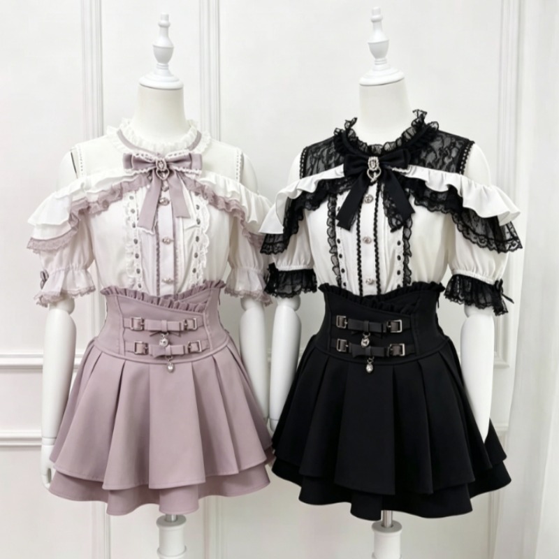Kawaii Japanese Lolita Blouse  - Women Formal Blouses For Evening Wear reseña y precio