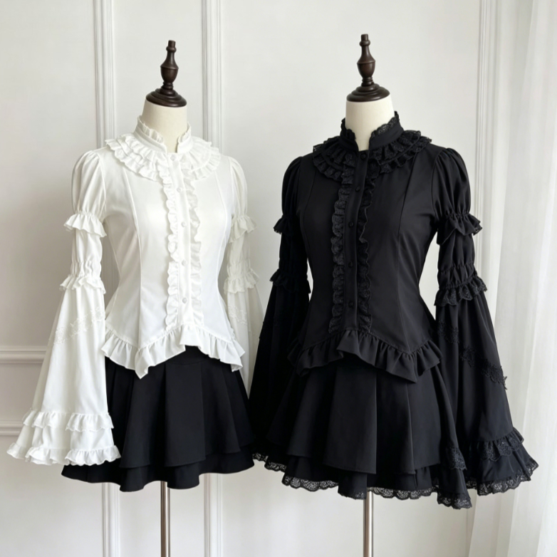 Kawaii Japanese Lolita Blouse  - Women Formal Blouses For Evening Wear reseña y precio