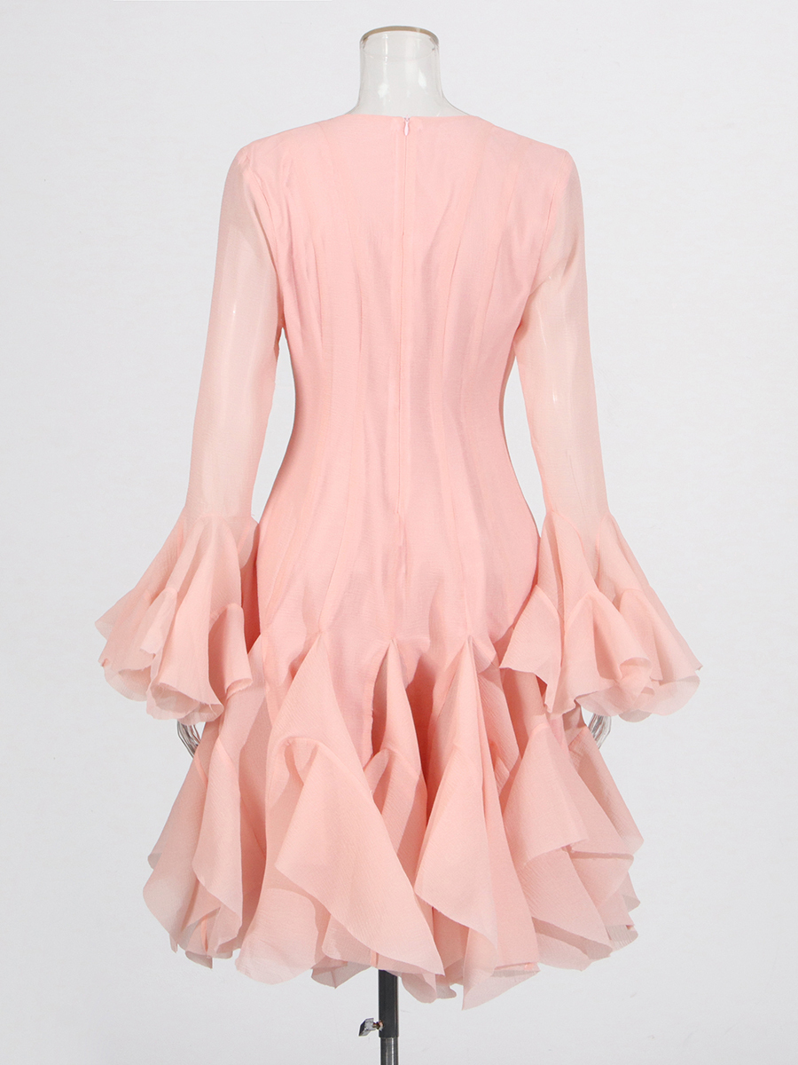 TWOTWINSTYLE Pink Patchwork Ru - Women Formal Wear Zara reseña y precio
