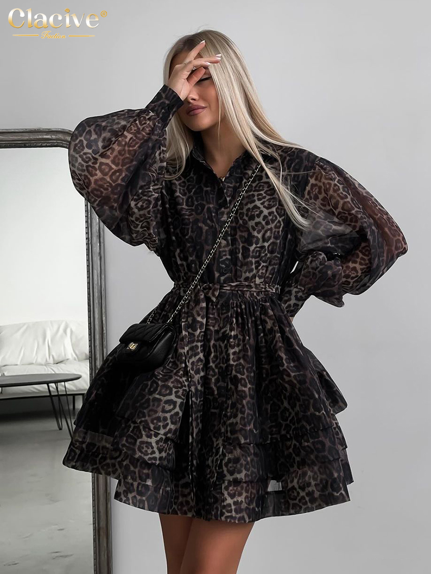 Clacive Fashion Leopard Print  - Women Formal Wear Zara reseña y precio