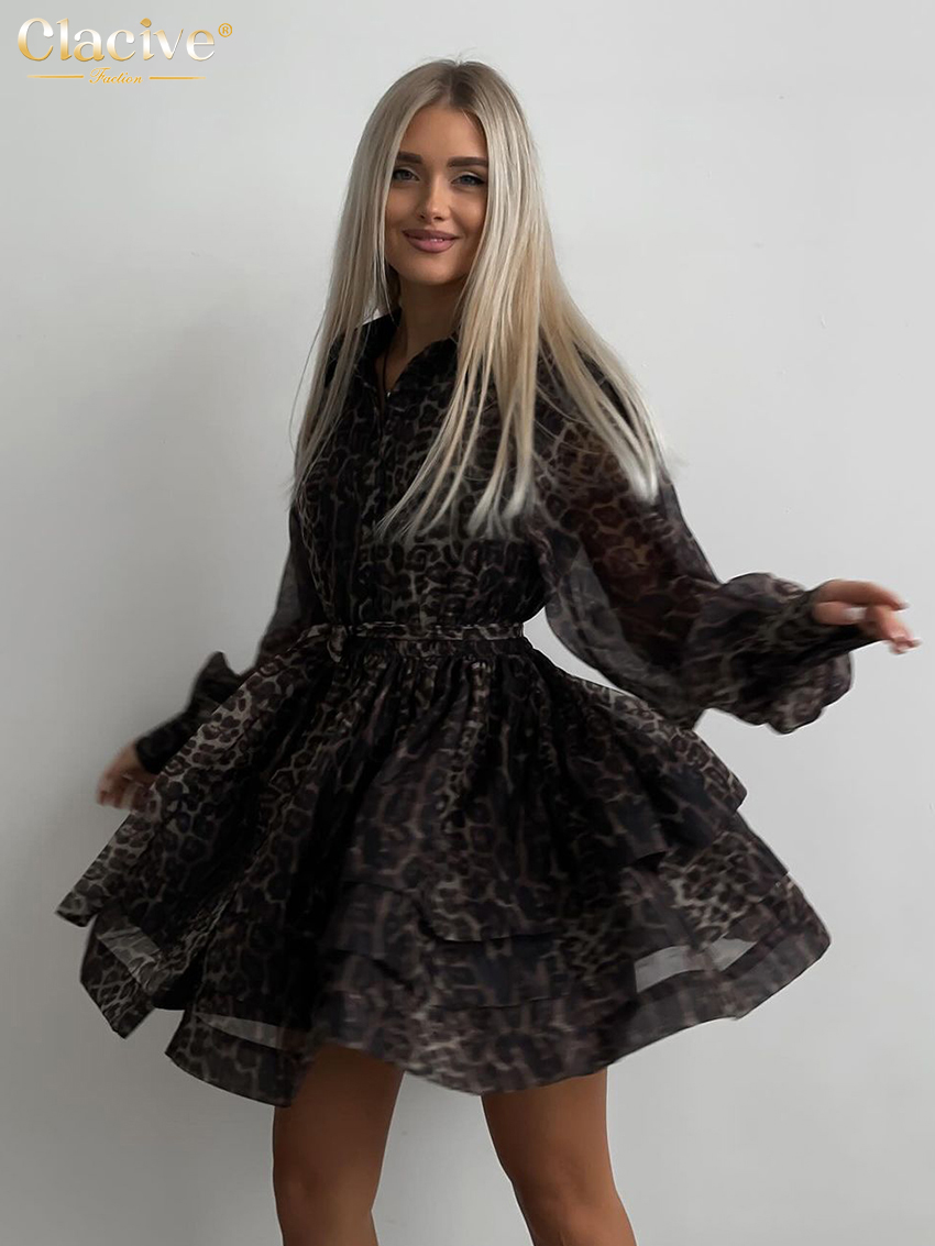 Clacive Fashion Leopard Print  - Women Formal Wear Zara reseña y precio
