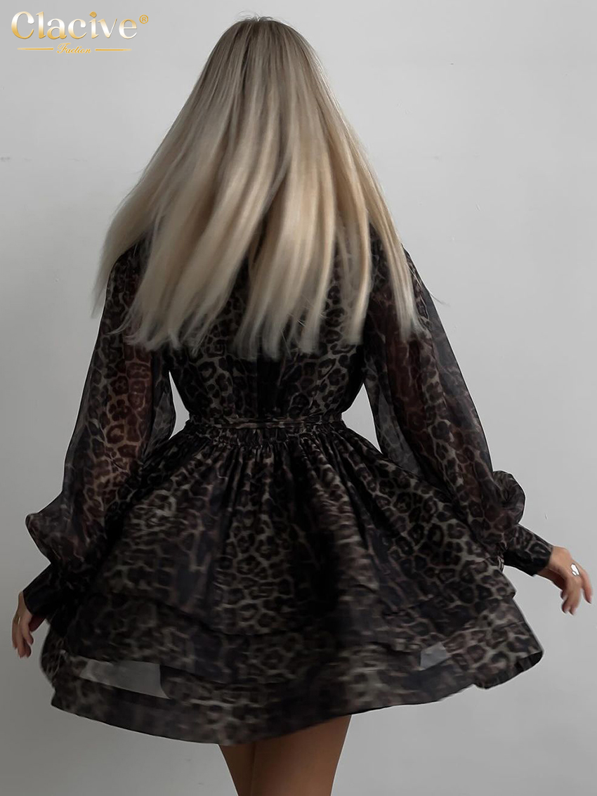 Clacive Fashion Leopard Print  - Women Formal Wear Zara reseña y precio
